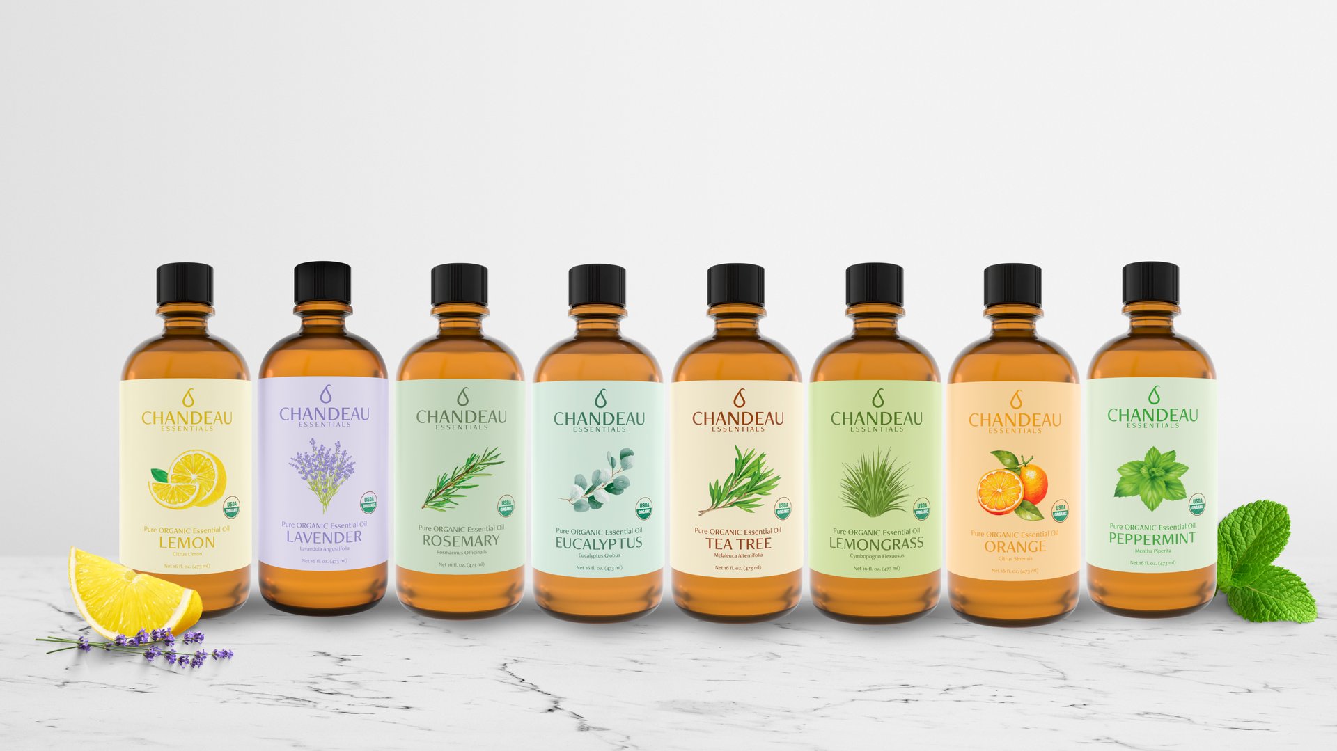 Chandeau Essentials - Premium Organic Essential Oils, USDA Certified